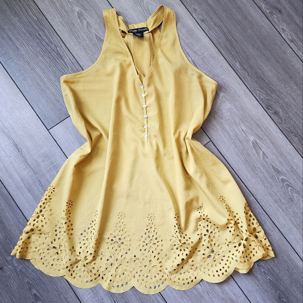 Yellow/Gold vneck tunic